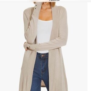 Row size XXL tan long cardigan sweater